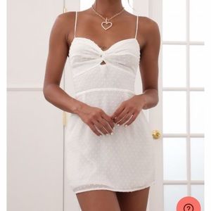 Lucy in the Sky White Evelyn Front Twist Chiffon